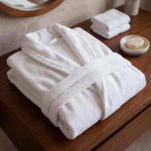 Peignoir <span class=keywords><strong>de</strong></span> <span class=keywords><strong>luxe</strong></span> pour femmes, doux et confortable, exquis, idéal pour les chambres d'hôtel et l'usage quotidien - Product Image 5