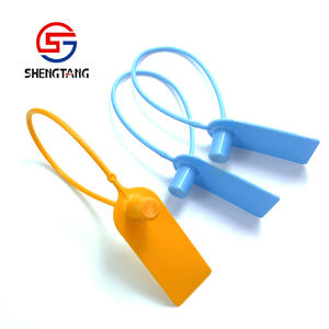 Precintos de Seguridad de Plástico de 200 mm, Etiquetas de Seguridad Autoblocantes para <span class=keywords><strong>Calzado</strong></span> Deportivo, Furgonetas y Contenedores, con Logotipo y Número de Serie - Product Image 1