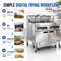 Friteuse Électrique Professionnelle Ouverte pour Frites, Poulet Rôti et Dinde – Idéale pour Restaurants