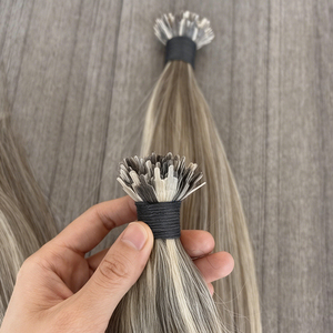 Extensions de cheveux humains Remy en gros, à pointe en <span class=keywords><strong>Y</strong></span>, double épaisseur, pré-collées à la kératine, en éventail, cheveux russes - Product Image 2