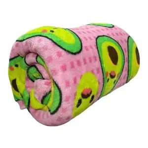 Couverture en peluche à motif avocat, taille king, légère, pour usage domestique, quatre saisons, style moderne, lavable en machine, matériau non tissé - Product Image 1
