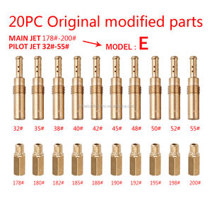 20個/セット キャブレター メインジェット / スローパイロットジェット キット 京浜 ニビ NSR PWK PWM PE KSR OKO KOSO FCR FCR-MX PJ 99101-357用 - Product Image 6