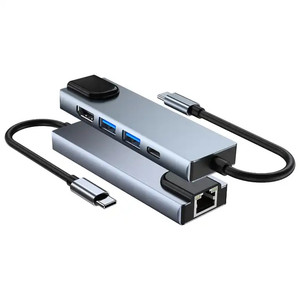 Multiport USB C Hub 3 0 2.0 Docking Station with RJ45 Ethernet 5 in 1 USB Hub Charging Type C Pc <strong>Accessories</strong> <strong>Computer</strong> - Product Image 4