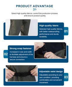 Pantalons de <span class=keywords><strong>pêche</strong></span> unisexes à taille haute personnalisés, respirants, imperméables en PVC, pour la <span class=keywords><strong>pêche</strong></span> en plein air, vêtements de pluie - Product Image 5