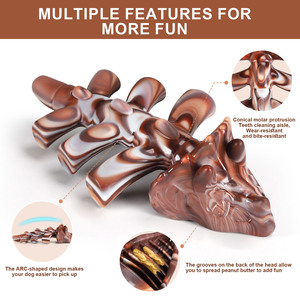 New khó khăn con chó Đồ chơi cá sấu Triceratops <span class=keywords><strong>ANTLER</strong></span> rắn Nylon cắn đồ chơi chó vật nuôi nhai không thể phá hủy con chó đồ chơi cho hung hăng nhai - Product Image 2