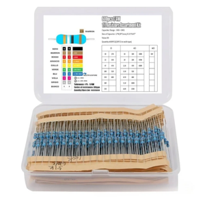 <span class=keywords><strong>Kit</strong></span> de résistances à film métallique 600 pièces 1/4W - Précision 1% 10R-1M Résistance (30 valeurs 20 pièces chacune) - Product Image 1