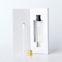 Emballage cosmétique Cylindre de voyage Rouleau transparent Mini vaporisateur Vide 10ml 30ml 50ml Bouteille d'échantillon de parfum en verre avec boîte