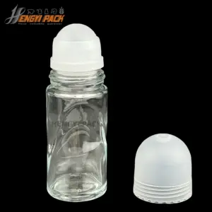 Wadah deodoran parfum plastik bola rol kosong Roll On botol kaca minyak esensial tongkat antikeringat botol 50ml 60ml