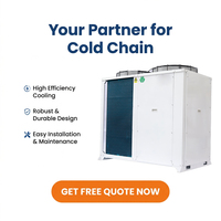 Unité de condensation à inverter Copeland refroidie par air pour chambre froide, congélateur, unité de refroidissement de plain-pied, série de dégivrage à gaz chaud, réfrigération