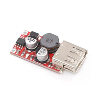 Modul stabilisasi voltase USB turun dan stabilisasi tegangan 9V 12V 24V ke 5V mengurangi tegangan konversi Output 3A pengisian daya mobil