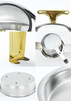 Plat de service rond de luxe pour buffet de restaurant, chauffe-plats pour grill japonais