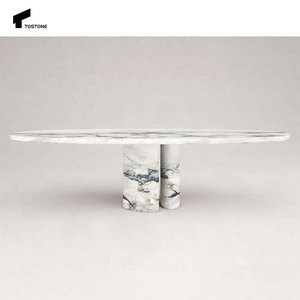 Tostone Luxueux Naturel Blanc Marbre Pierre Rectangle <span class=keywords><strong>Console</strong></span> <span class=keywords><strong>Table</strong></span> pour Intérieur Salon Hôtel Durable Meubles Décoration - Product Image 3