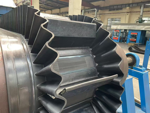 Büyük açı oluklu kenar dalga yanak 60 derece eğimli kauçuk konveyör bant için kum tahıl dik eğimli taşıma için - Product Image 5