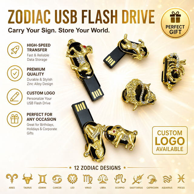 Wholesale Zodica USB Flash Drives Pen Drive 128MB 256MB 512MB Gift Custom Logo 32GB 1GB 6GB 16GB 8GB 4GB Cle Usb Flash Disk