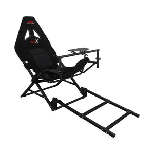 Asiento de Simulador de Carreras Plegable Gy070 al por Mayor, Silla de Juego Roja y Negra con Soporte para Pedales de Juego de Conducción, <span class=keywords><strong>Volante</strong></span> y Pantalla - Product Image 1