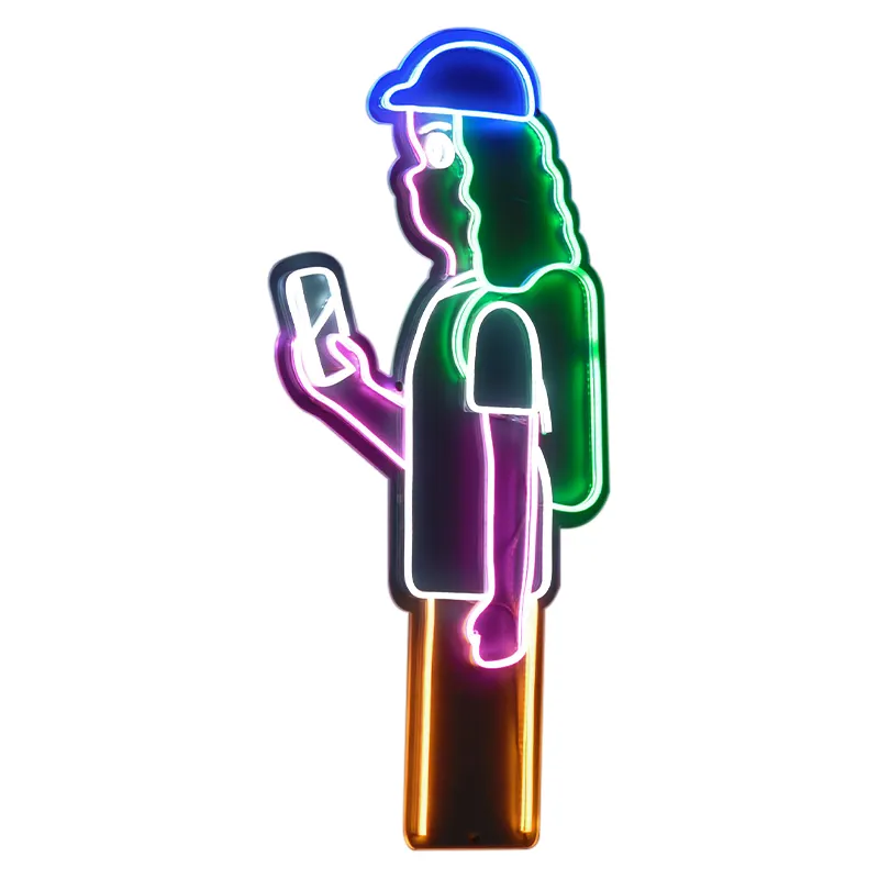 Fabrika için özelleştirilmiş neon burcu olay, LED çubuk parti dekorasyon, akrilik neon burcu mağaza logosu