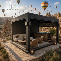 Pergola bioclimatique en aluminium imperméable avec toit à lames orientables, kit de pergola, structure thermolaquée et auvent pare-soleil pour jardin