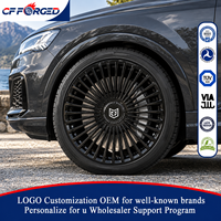 Vente flash - Jantes en alliage forgé monobloc à rayons multiples 21x9.5 22x10 23x10.5 Noir brillant 5x112 pour Audi Q7 SQ7 SUV