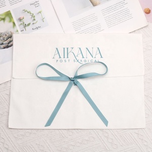 Luxury Reusable Custom Logo Printed <b>White</b> Cotton Twill <b>Envelope</b> Cover Bag Gift Baby Clothing Pillow Dust Pouch Organic Dust Bag - Product Image 6