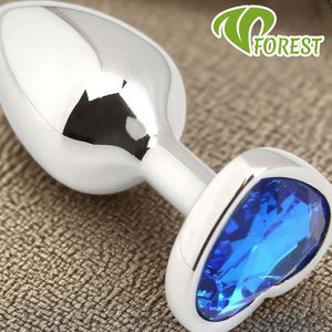 سدادات شرجية معدنية للاستمناء الذكري والأنثوي، سدادة من الفولاذ المقاوم للصدأ مع حجر كريم، سدادة شرجية على شكل قلب من سبائك الألومنيوم - Product Image 6