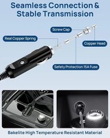 Cable de Carga para Starlink Mini, Adaptador de Encendedor de Cigarrillos para Auto a Corriente Continua de 55*2.1, Carga Rápida de 5A, Cobre Puro, Impermeable, 18AWG12, 24V