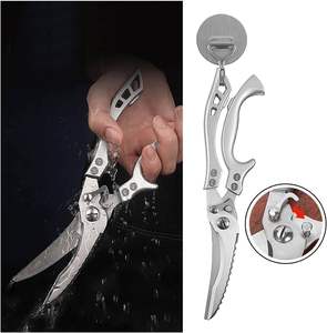 กรรไกรตัดเนื้อขนาดใหญ่ใช้ในครัวกรรไกรสแตนเลสสตีลตัดกระดูกไก่พิเศษสำหรับงานหนัก - Product Image 5