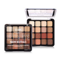 Palette de fards à paupières embossés 16 couleurs, tons neutres chauds, mats et pailletés, longue tenue, pour maquillage professionnel