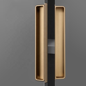 Poignées de porte de meuble d'armoire de luxe modernes et légères en aluminium invisible pour la <span class=keywords><strong>cuisine</strong></span> Manijas De Muebles - Product Image 4