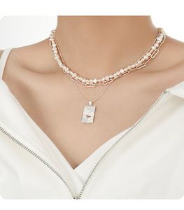 Wholesale 18k Gold Plated <strong>Unique</strong> <strong>Necklace</strong> Engraving Pendant <strong>Necklace</strong> 925 Sterling <strong>Silver</strong> <strong>Necklace</strong> - Product Image 1