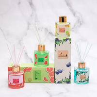 Home Fragrance 50ML Fashion Glass Bottle Fruity Scent Perfume Essential Oil Diffuser Scent Reed Diffuser