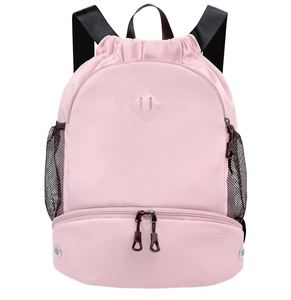 <b>Drawstring</b> <b>Backpack</b> Gym <b>Backpack</b> with Shoe Compartment for Men Women String Sports Bag with Wet Pocket Cinch Swim Beach Bag - Product Image 1