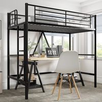 Lit superposé de haute qualité avec support en métal robuste, adapté à l'étude et au travail