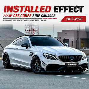 Aérations latérales de garde-boue en fibre de carbone véritable ZESON pour Mercedes-Benz Classe C W205 C63 Coupé Berline Gauche Droite 2015-2021 - Product Image 2