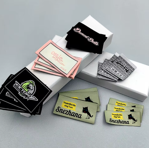 Banderas de Dardo Tejidas de Alta Densidad, Ecológicas y Cortadas con Láser para Bolsas de Ropa, Etiquetas de Zapatos (Material de Poliéster) - Product Image 1