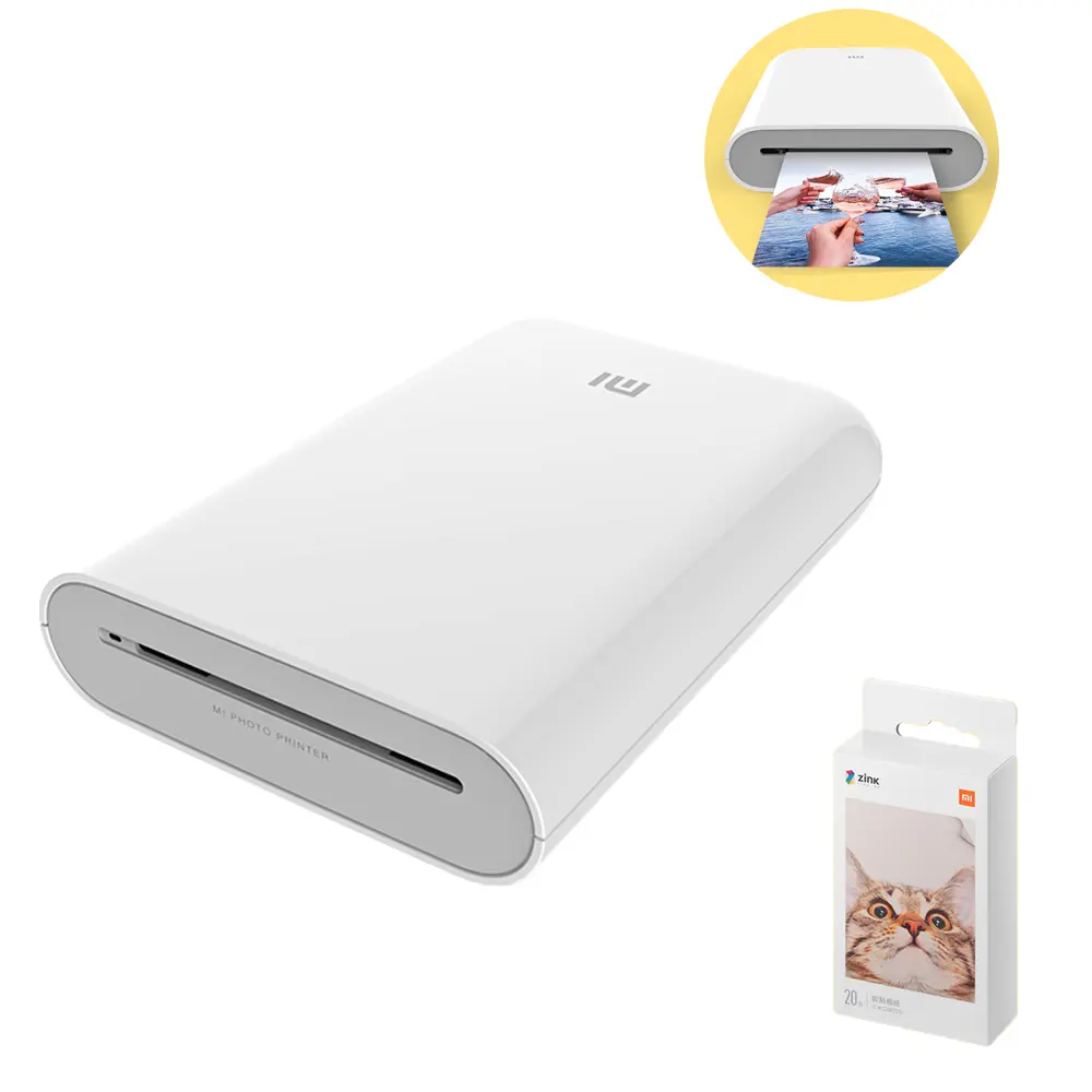 Impresora fotográfica portátil Xiaomi Mi global Conexión múltiple 500mAh 300dpi Micro-USB AR Zink Impresión sin tinta de tres pulgadas
