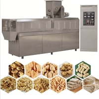 Machine à viande végétalienne à base de morceaux de soja texturés avec pompe et moteur en acier inoxydable 304, haute productivité, capacité de 100-150 kg/h