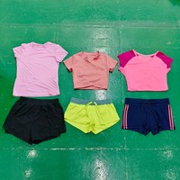 Pantalons de sport d'occasion en gros, séchage rapide, légers, 100 % coton, été, marques internationales, pour femmes adultes, tailles mixtes, en balles