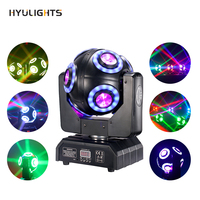 8x15W Football pour faisceau de lumière à tête mobile 120W 3in1 RGBW LED lumière de scène pour DJ Party Disco Club Bar éclairage