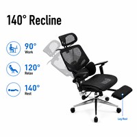 Vollaluminiumlegierung Home Executive Office-Stuhl 6D-Arm Luxus CEO Mesh Ergonomischer Sessel mit Rädern