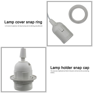 1.8M longueur de ligne <span class=keywords><strong>E27</strong></span> douille de lampe à LED a250V 4A 303 <span class=keywords><strong>adaptateur</strong></span> de support de lampe marche/arrêt pour support de douille de Suspension de lumière LED - Product Image 2