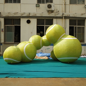 Bola Balon Olahraga Tenis Iklan Tiup Raksasa Kustom dengan Kipas Terpasang untuk Dekorasi Acara Festival Pesta - Product Image 1