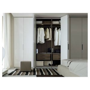 Armario de Dormitorio Moderno <span class=keywords><strong>y</strong></span> Sencillo <span class=keywords><strong>Prima</strong></span> con Puerta de Espejo, Acabado en Madera o Color Puro, Armario Combinado con LED para Dormitorio - Product Image 1