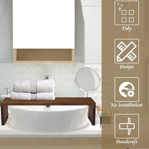 Mensola da <span class=keywords><strong>bagno</strong></span> CF Farmhouse da posizionare sopra il lavello, organizer portaoggetti <span class=keywords><strong>in</strong></span> <span class=keywords><strong>legno</strong></span>, supporto <span class=keywords><strong>per</strong></span> sapone, decorazione <span class=keywords><strong>per</strong></span> cucina e <span class=keywords><strong>bagno</strong></span>, mensola decorativa da appoggio - Product Image 5