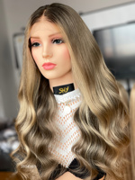 Perruque Lace Front SHY 13x5 en Cheveux Humains, Longueur et Couleur Personnalisables, Fabricant