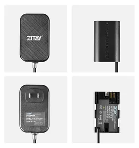 ZITAY LP-E6NH baterai Dummy AC Adapter Kit, kompatibel dengan Canon EOS R R5 R6 R7,80D 70D 60D 90D,5D Mark II III, 6D 7D