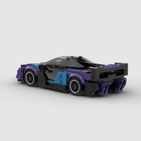 Compatible avec les briques de construction de marque, voiture de course MOC, assemblage éducatif, bricolage, jouets de construction en plastique pour enfants
