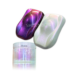 Pigmento Camaleón Blanco Iridiscente Aurora, Polvo Cromado de Color Camaleón, Pigmento Super Shift Blanco Camaleón para Pintura de Automóviles - Product Image 4