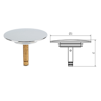 Bouchon de vidange universel réglable pour lavabo de salle de bain 72 mm, bouchon à clic pop-up pour les drains de lavabo