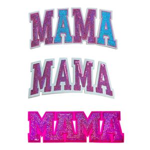 Nouvelle écusson thermocollante brodée de sequins de 28 cm « Mama » pour la décoration de T-shirts, sweats à capuche et chapeaux - Product Image 1