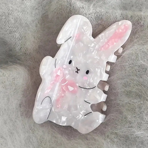 مخصص Bunny Acetate كليب لطيف لؤلؤ نسيج أرنب تصميم ملحقات الشعر للنساء يوميا واستخدام هدية - Product Image 4